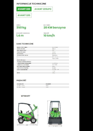 Колесни товарачи Avant Tecno Avant 220