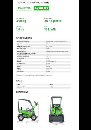 Колесни товарачи Avant Tecno Avant 225
