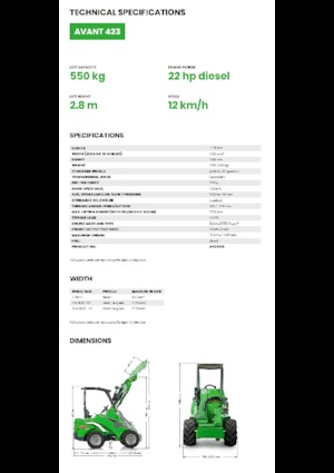 Колесни товарачи Avant Tecno Avant 423