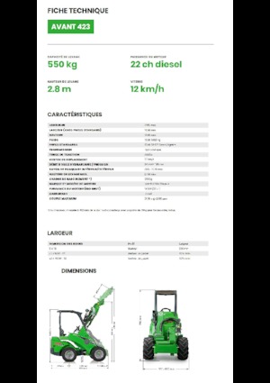 Колесни товарачи Avant Tecno Avant 423