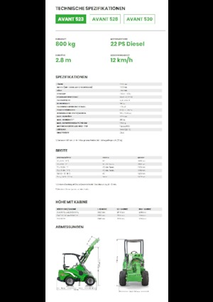 Колесни товарачи Avant Tecno Avant 523