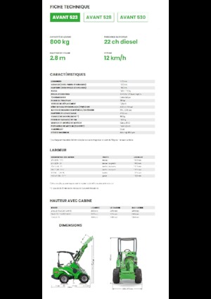 Колесни товарачи Avant Tecno Avant 523