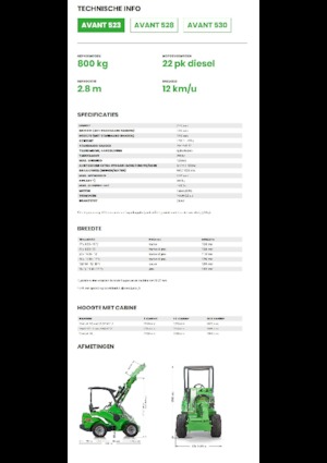 Колесни товарачи Avant Tecno Avant 523