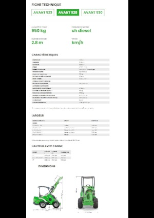 Колесни товарачи Avant Tecno Avant 528