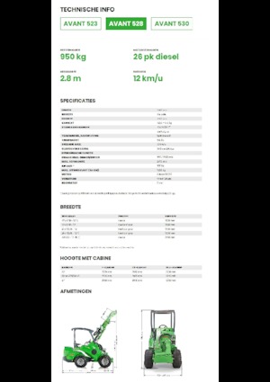 Колесни товарачи Avant Tecno Avant 528