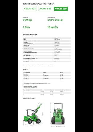 Колесни товарачи Avant Tecno Avant 530
