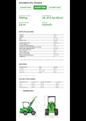 Колесни товарачи Avant Tecno Avant 635