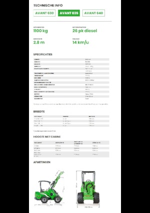 Колесни товарачи Avant Tecno Avant 635