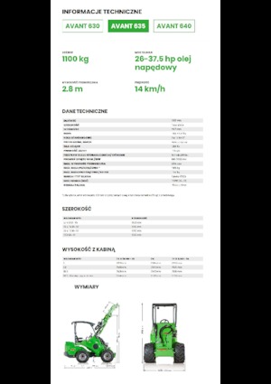 Колесни товарачи Avant Tecno Avant 635