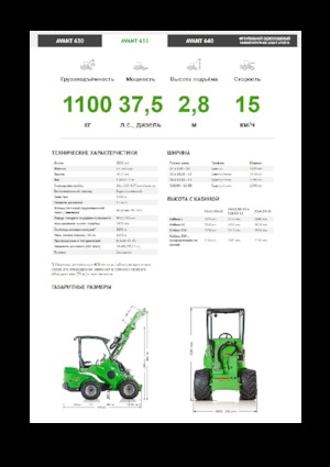 Колесни товарачи Avant Tecno Avant 635