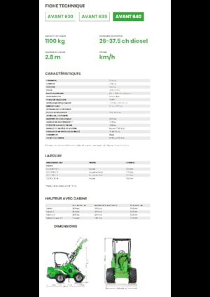 Колесни товарачи Avant Tecno Avant 640