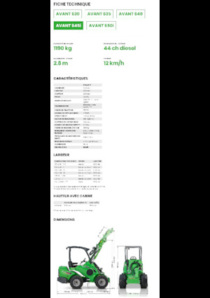 Колесни товарачи Avant Tecno Avant 645