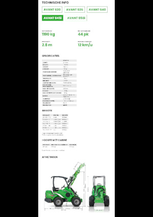 Колесни товарачи Avant Tecno Avant 645