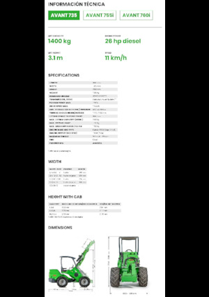 Колесни товарачи Avant Tecno Avant 735