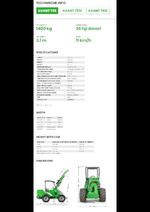 Колесни товарачи Avant Tecno Avant 735