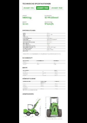 Колесни товарачи Avant Tecno Avant 755i