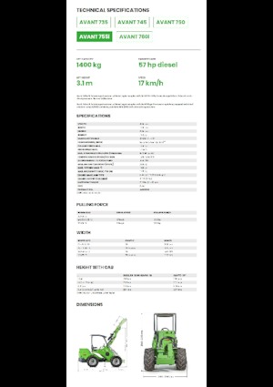 Колесни товарачи Avant Tecno Avant 755i