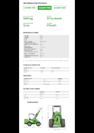 Колесни товарачи Avant Tecno Avant 755i