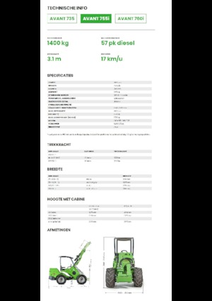 Колесни товарачи Avant Tecno Avant 755i