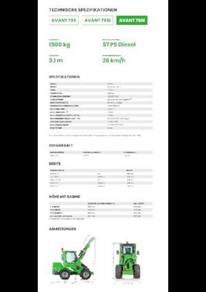 Колесни товарачи Avant Tecno Avant 760i