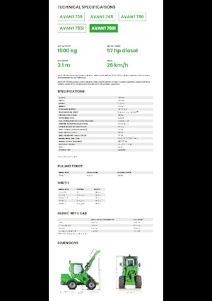 Колесни товарачи Avant Tecno Avant 760i