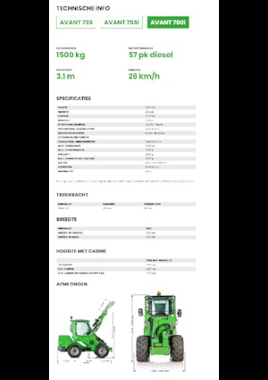 Колесни товарачи Avant Tecno Avant 760i