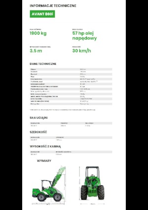 Колесни товарачи Avant Tecno Avant 860i