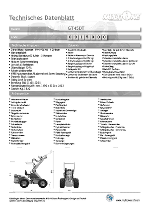 Колесни товарачи Multione GT 45 D