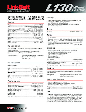 Колесни товарачи Link-Belt L130
