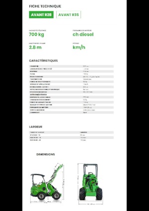 Колесни товарачи Avant Tecno R 28