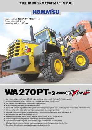 Колесни товарачи Komatsu WA270PT active Plus
