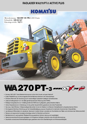 Колесни товарачи Komatsu WA270PT active Plus