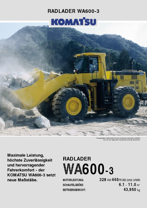 Колесни товарачи Komatsu WA600-3