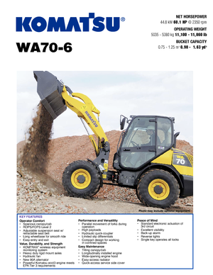 Колесни товарачи Komatsu WA70-6