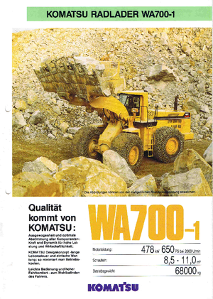 Колесни товарачи Komatsu WA700-1D
