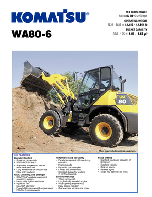 Колесни товарачи Komatsu WA80-6