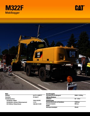 Колесни екскаватори Caterpillar M322F