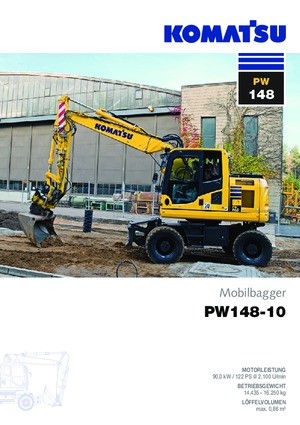 Колесни екскаватори Komatsu PW148-10