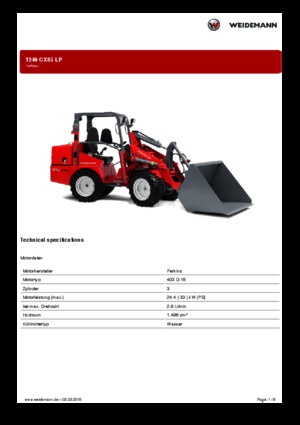 Универсални товарачи Weidemann 1240 CX LP