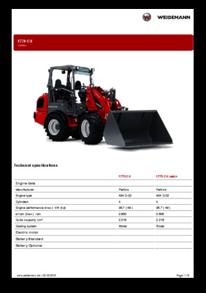 Универсални товарачи Weidemann 1770 CX