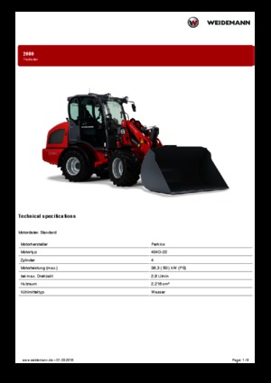 Колесни товарачи Weidemann 2080