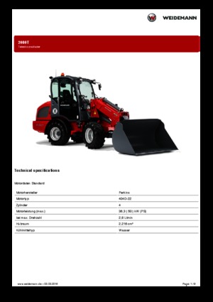 Колесни товарачи Weidemann 2080 T
