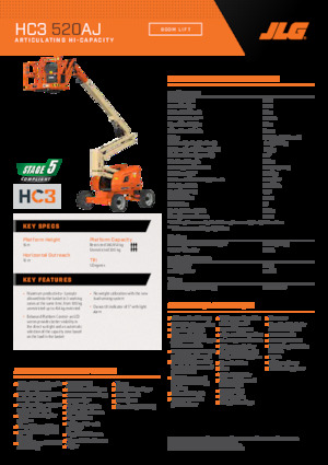 Колесни повдигачи с подвижна стрела JLG 520AJ HC3