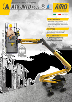 Колесни повдигачи с подвижна стрела AIRO A18 JRTD PLUS