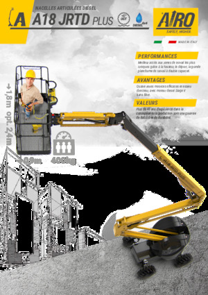 Колесни повдигачи с подвижна стрела AIRO A18 JRTD PLUS