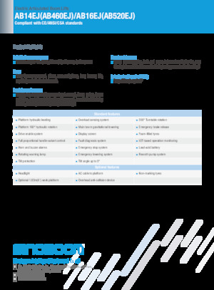 Колесни повдигачи с подвижна стрела Sinoboom AB14EJ 