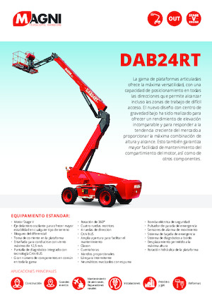 Колесни повдигачи с подвижна стрела MAGNI DAB24RT