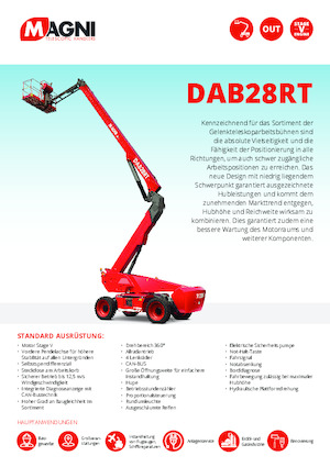 Колесни повдигачи с подвижна стрела MAGNI DAB28RT