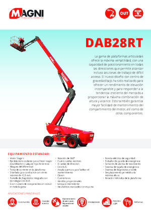 Колесни повдигачи с подвижна стрела MAGNI DAB28RT