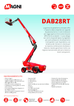 Колесни повдигачи с подвижна стрела MAGNI DAB28RT